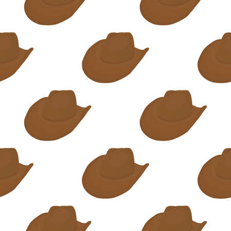 Illustration on theme colored pattern hats cowboy, beautiful caps in white background. Caps pattern consisting of collection hats cowboy for wearing. Pattern of design hats, caps cowboy for weather.のイラスト素材