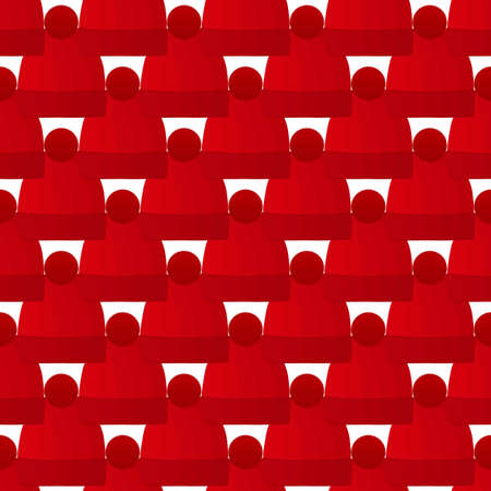 Colored pattern winter hats beanie, beautiful caps in white background. Caps pattern consisting of collection winter hats beanie for wearing. Pattern of design hats, winter caps beanie for weather.のイラスト素材