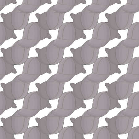 Color pattern hats , beautiful caps in white background. Caps pattern consisting of collection hats for wearing.のイラスト素材