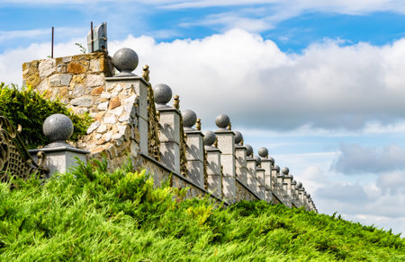 Beautiful old gate from abandoned house in village on natural background, photography consisting of old gate for house to village, old gate out village house at wild natural big light foliage close upの写真素材