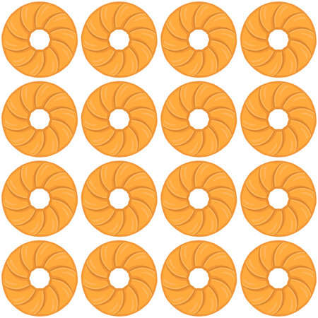 Pattern homemade cookie different taste in pastry biscuit, pattern cookie consist of collectible natural tasty food biscuit it pastry accessory, pattern pastry biscuit from sweet cookie to breakfastのイラスト素材