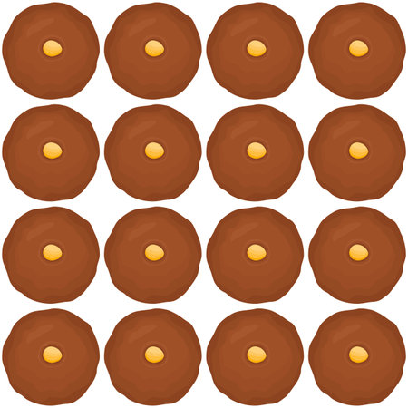 Pattern homemade cookie different taste in pastry biscuit, pattern cookie consist of collectible natural tasty food biscuit it pastry accessory, pattern pastry biscuit from sweet cookie to breakfastのイラスト素材