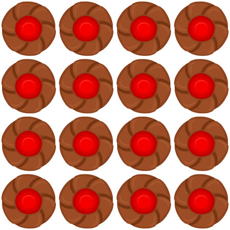 Pattern homemade cookie different taste in pastry biscuit, pattern cookie consist of collectible natural tasty food biscuit it pastry accessory, pattern pastry biscuit from sweet cookie to breakfastのイラスト素材