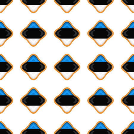 Pattern cookie with flag country Estonia in tasty biscuit, pattern cookie consist of flag country Estonia on natural biscuit, fresh biscuit cookie with flag country Estonia it new pattern sweet foodのイラスト素材