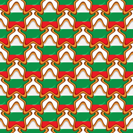 Pattern cookie with flag country Bulgaria in tasty biscuit, pattern cookie consist of flag country Bulgaria on natural biscuit, fresh biscuit cookie with flag country Bulgaria it pattern sweet foodのイラスト素材