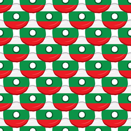 Pattern cookie with flag country Bulgaria in tasty biscuit, pattern cookie consist of flag country Bulgaria on natural biscuit, fresh biscuit cookie with flag country Bulgaria it pattern sweet foodのイラスト素材