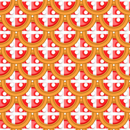 Pattern cookie with flag country Denmark in tasty biscuit, pattern cookie consist of flag country Denmark on natural biscuit, fresh biscuit cookie with flag country Denmark it new pattern sweet foodのイラスト素材