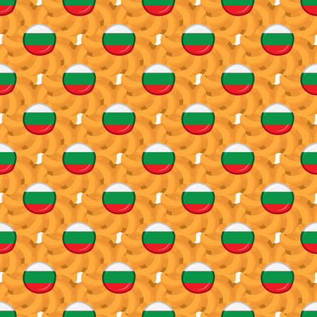Pattern cookie with flag country Bulgaria in tasty biscuit, pattern cookie consist of flag country Bulgaria on natural biscuit, fresh biscuit cookie with flag country Bulgaria it pattern sweet foodのイラスト素材