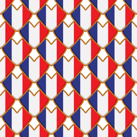 Pattern cookie with flag country France in tasty biscuit, pattern cookie consist of flag country France on natural biscuit, fresh biscuit cookie with flag country France it creative pattern sweet foodのイラスト素材