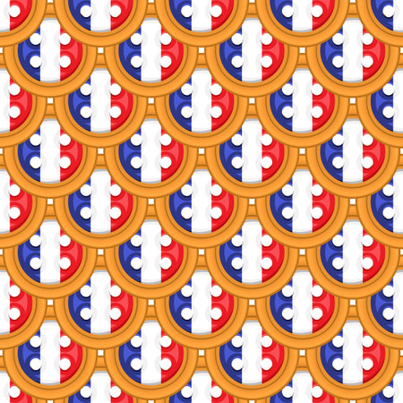 Pattern cookie with flag country France in tasty biscuit, pattern cookie consist of flag country France on natural biscuit, fresh biscuit cookie with flag country France it creative pattern sweet foodのイラスト素材