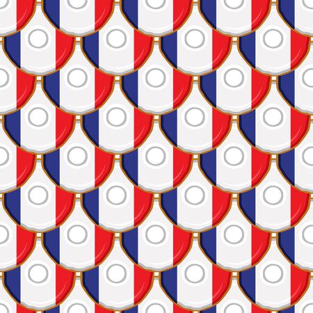 Pattern cookie with flag country France in tasty biscuit, pattern cookie consist of flag country France on natural biscuit, fresh biscuit cookie with flag country France it creative pattern sweet foodのイラスト素材