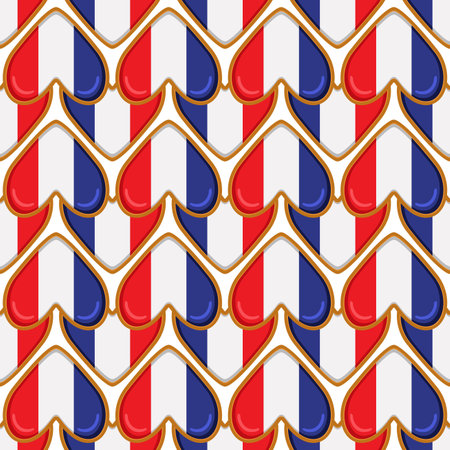 Pattern cookie with flag country France in tasty biscuit, pattern cookie consist of flag country France on natural biscuit, fresh biscuit cookie with flag country France it creative pattern sweet foodのイラスト素材