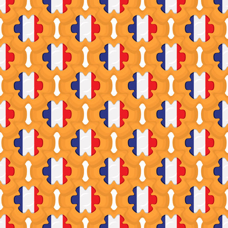 Pattern cookie with flag country France in tasty biscuit, pattern cookie consist of flag country France on natural biscuit, fresh biscuit cookie with flag country France it creative pattern sweet foodのイラスト素材