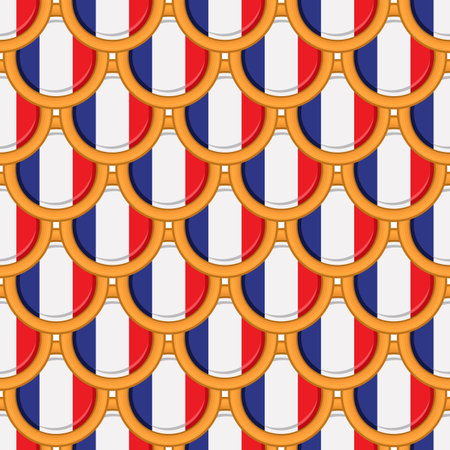 Pattern cookie with flag country France in tasty biscuit, pattern cookie consist of flag country France on natural biscuit, fresh biscuit cookie with flag country France it creative pattern sweet foodのイラスト素材