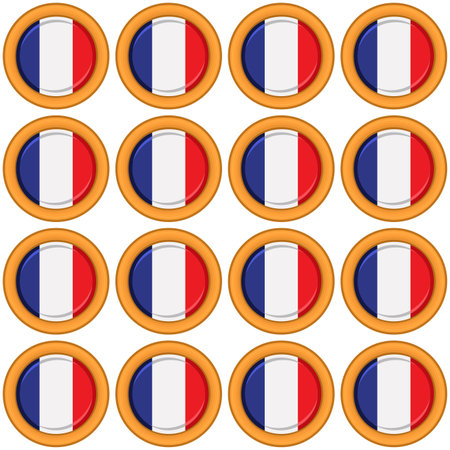 Pattern cookie with flag country France in tasty biscuit, pattern cookie consist of flag country France on natural biscuit, fresh biscuit cookie with flag country France it creative pattern sweet foodのイラスト素材