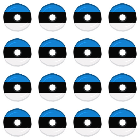 Pattern cookie with flag country Estonia in tasty biscuit, pattern cookie consist of flag country Estonia on natural biscuit, fresh biscuit cookie with flag country Estonia it new pattern sweet foodのイラスト素材