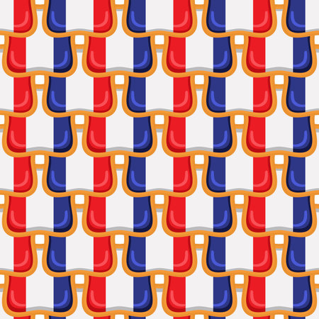 Pattern cookie with flag country France in tasty biscuit, pattern cookie consist of flag country France on natural biscuit, fresh biscuit cookie with flag country France it creative pattern sweet foodのイラスト素材