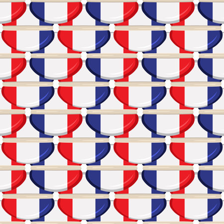 Pattern cookie with flag country France in tasty biscuit, pattern cookie consist of flag country France on natural biscuit, fresh biscuit cookie with flag country France it creative pattern sweet foodのイラスト素材