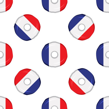Pattern cookie with flag country France in tasty biscuit, pattern cookie consist of flag country France on natural biscuit, fresh biscuit cookie with flag country France it creative pattern sweet foodのイラスト素材