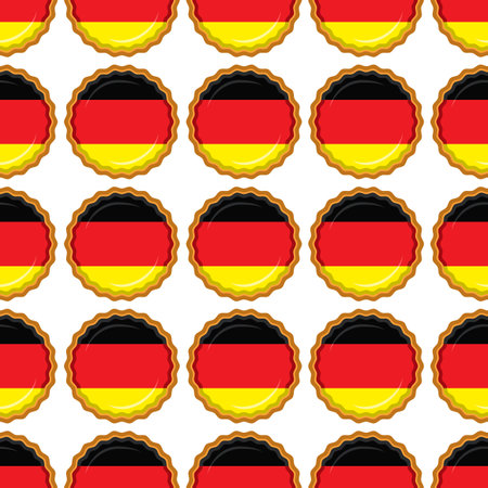 Pattern cookie with flag country Germany in tasty biscuit, pattern cookie consist of flag country Germany on natural biscuit, fresh biscuit cookie with flag country Germany creative pattern sweet foodのイラスト素材