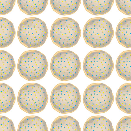 Pattern homemade cookie different taste in pastry biscuit, pattern cookie consist of collectible natural tasty food biscuit it pastry accessory, pattern pastry biscuit from sweet cookie to breakfastのイラスト素材