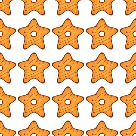 Pattern homemade cookie different taste in pastry biscuit, pattern cookie consist of collectible natural tasty food biscuit it pastry accessory, pattern pastry biscuit from sweet cookie to breakfastのイラスト素材