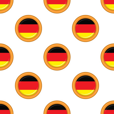 Pattern cookie with flag country Germany in tasty biscuit, pattern cookie consist of flag country Germany on natural biscuit, fresh biscuit cookie with flag country Germany creative pattern sweet foodのイラスト素材