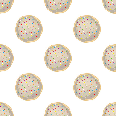 Pattern homemade cookie different taste in pastry biscuit, pattern cookie consist of collectible natural tasty food biscuit it pastry accessory, pattern pastry biscuit from sweet cookie to breakfastのイラスト素材