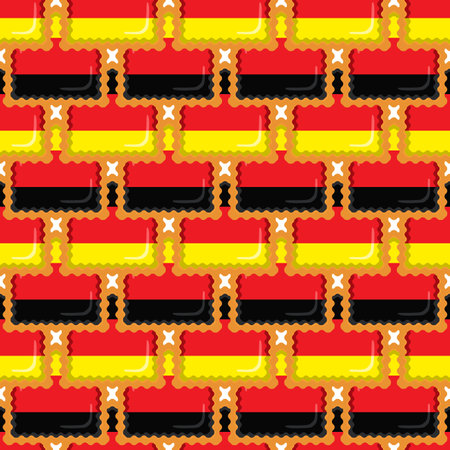 Pattern cookie with flag country Germany in tasty biscuit, pattern cookie consist of flag country Germany on natural biscuit, fresh biscuit cookie with flag country Germany creative pattern sweet foodのイラスト素材