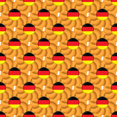 Pattern cookie with flag country Germany in tasty biscuit, pattern cookie consist of flag country Germany on natural biscuit, fresh biscuit cookie with flag country Germany creative pattern sweet foodのイラスト素材