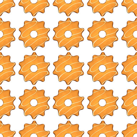Pattern homemade cookie different taste in pastry biscuit, pattern cookie consist of collectible natural tasty food biscuit it pastry accessory, pattern pastry biscuit from sweet cookie to breakfastのイラスト素材