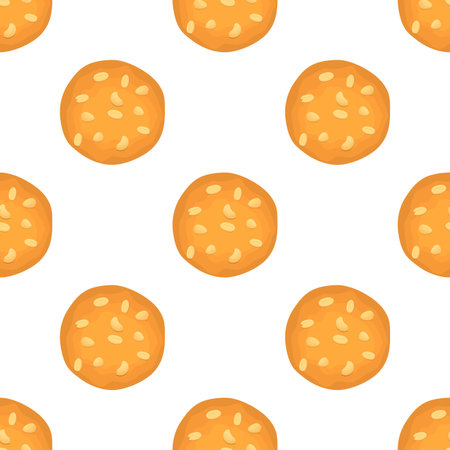 Pattern homemade cookie different taste in pastry biscuit, pattern cookie consist of collectible natural tasty food biscuit it pastry accessory, pattern pastry biscuit from sweet cookie to breakfastのイラスト素材