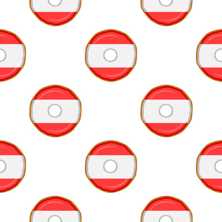 Pattern cookie with flag country Latvia in tasty biscuit, pattern cookie consist of flag country Latvia on natural biscuit, fresh biscuit cookie with flag country Latvia creative pattern sweet foodのイラスト素材