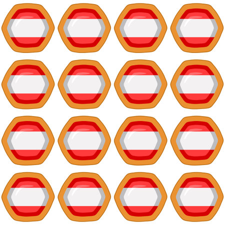 Pattern cookie with flag country Latvia in tasty biscuit, pattern cookie consist of flag country Latvia on natural biscuit, fresh biscuit cookie with flag country Latvia creative pattern sweet foodのイラスト素材