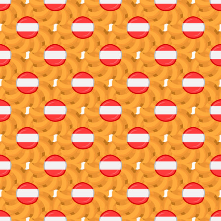 Pattern cookie with flag country Latvia in tasty biscuit, pattern cookie consist of flag country Latvia on natural biscuit, fresh biscuit cookie with flag country Latvia creative pattern sweet foodのイラスト素材