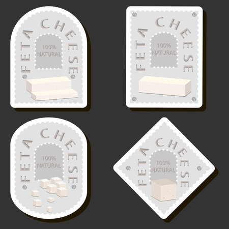 Illustration on theme beautiful tasty edible homemade cheese dairy product consisting of various ingredientsのイラスト素材