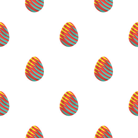 Illustration on theme seamless celebration holiday Easter with hunt colorful bright eggs, seamless pattern consisting of many hunt Easter eggs, hunt beautiful Easter eggs are main seamless accessoryのイラスト素材