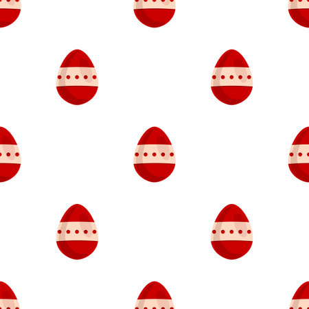 Illustration on theme seamless celebration holiday Easter with hunt colorful bright eggs, seamless pattern consisting of many hunt Easter eggs, hunt beautiful Easter eggs are main seamless accessoryのイラスト素材