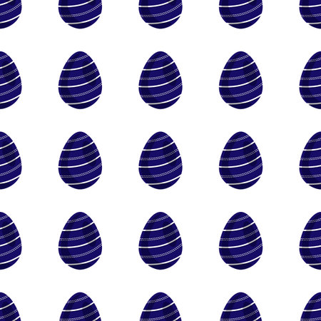 Illustration on theme seamless celebration holiday Easter with hunt colorful bright eggs, seamless pattern consisting of many hunt Easter eggs, hunt beautiful Easter eggs are main seamless accessoryのイラスト素材