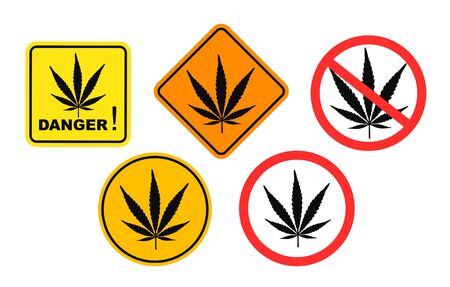 Cannabis Marijuana Hemp Danger Sign Isolated Hemp On White Backgroundのイラスト 素材 ストックフォト 写真素材のstock Foto ストックドットフォト