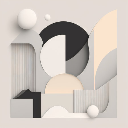 Abstract illustrations with design elements of minimalism. AI generatedの素材