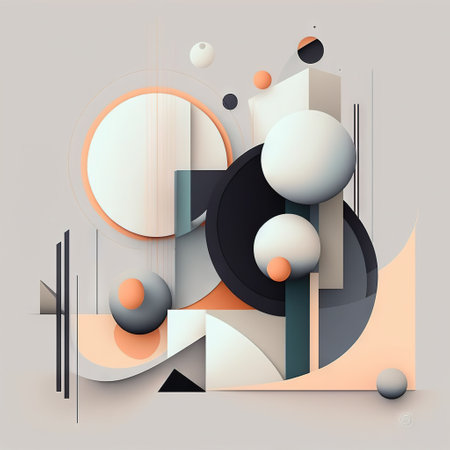 Abstract illustrations with design elements of minimalismの写真素材