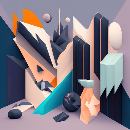 Abstract illustrations with design elements of minimalismの写真素材