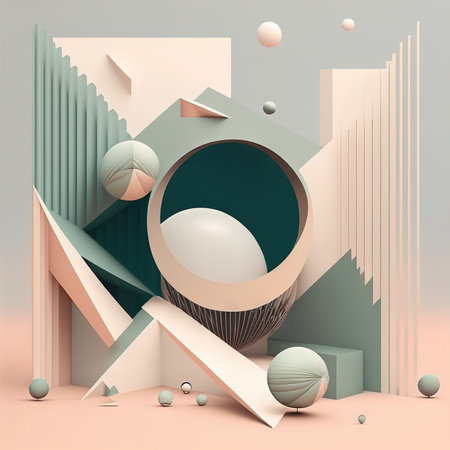 Abstract illustrations with design elements of minimalismの写真素材