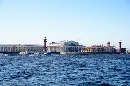 SAINT-PETERSBURG, RUSSIA - APRIL 28, 2018: view of buildings, streets, bridges, rivers and canals of St. Petersburg, Russia.のeditorial素材
