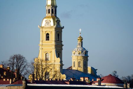SAINT-PETERSBURG, RUSSIA - APRIL 28, 2018: view of the Peter and Paul Fortress and the Neva Riverのeditorial素材