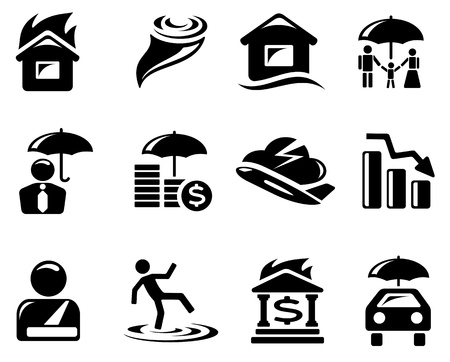 Insurance icon setのイラスト素材