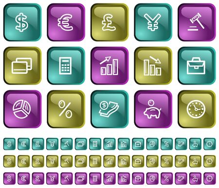 Finance button setのイラスト素材