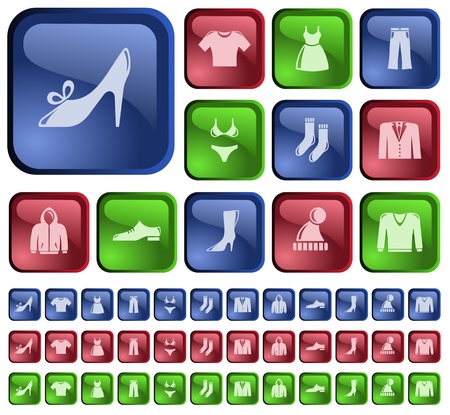 Clothes button setのイラスト素材