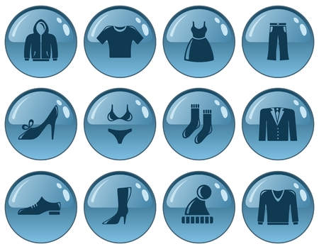 Clothes button setのイラスト素材